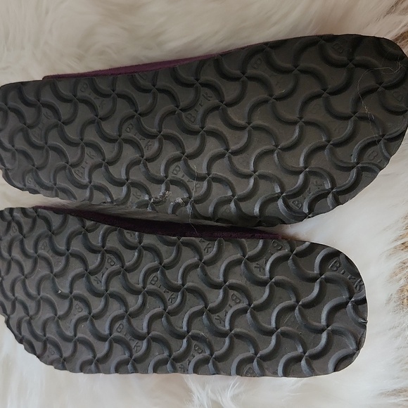 Papillio made By Birkenstock Purple Sparkle Suede Buckle Sandals - Picture 10 of 14